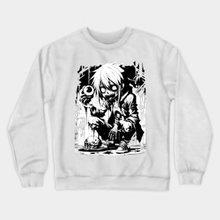 Zombie Boy [black & white] Crewneck Sweatshirt